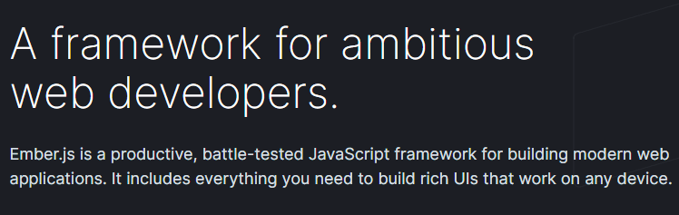 Ember Js | Frontend framework for web development 