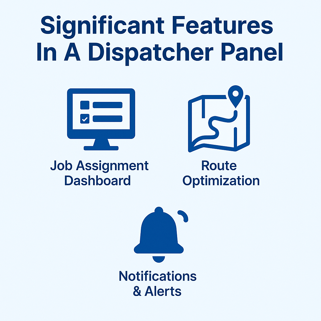 significant features in a dispatcher panel 